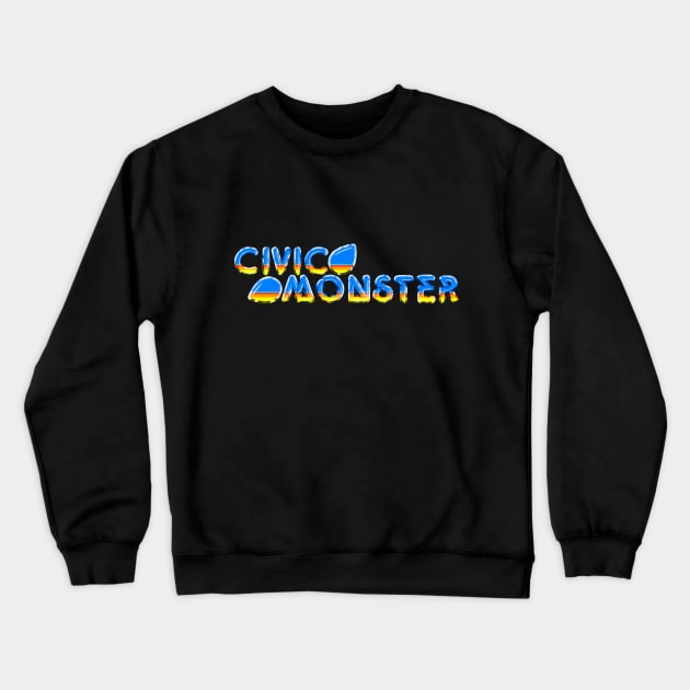 Civic Monster Logo Crewneck Sweatshirt by CivicMonsterDesigns